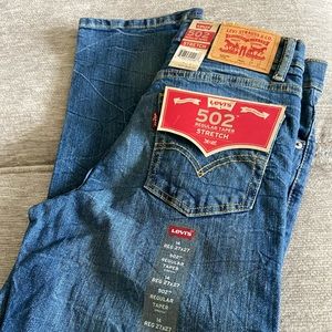 Size 14 girls or boys Levi dark wash denim jeans, new with tags